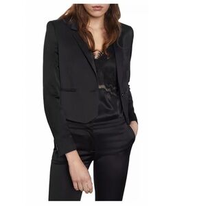 The Kooples - Sateen Blazer - Black - Size US 4 (FR 36) - Never Worn